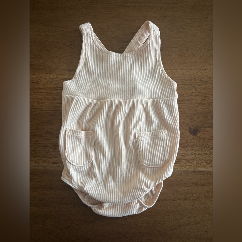 Petite Lem Ribbed Bubble Romper Baby Girl 18M